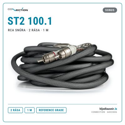 Connection ST2 100.1 – RCA snúra · 2 rása · 1 m