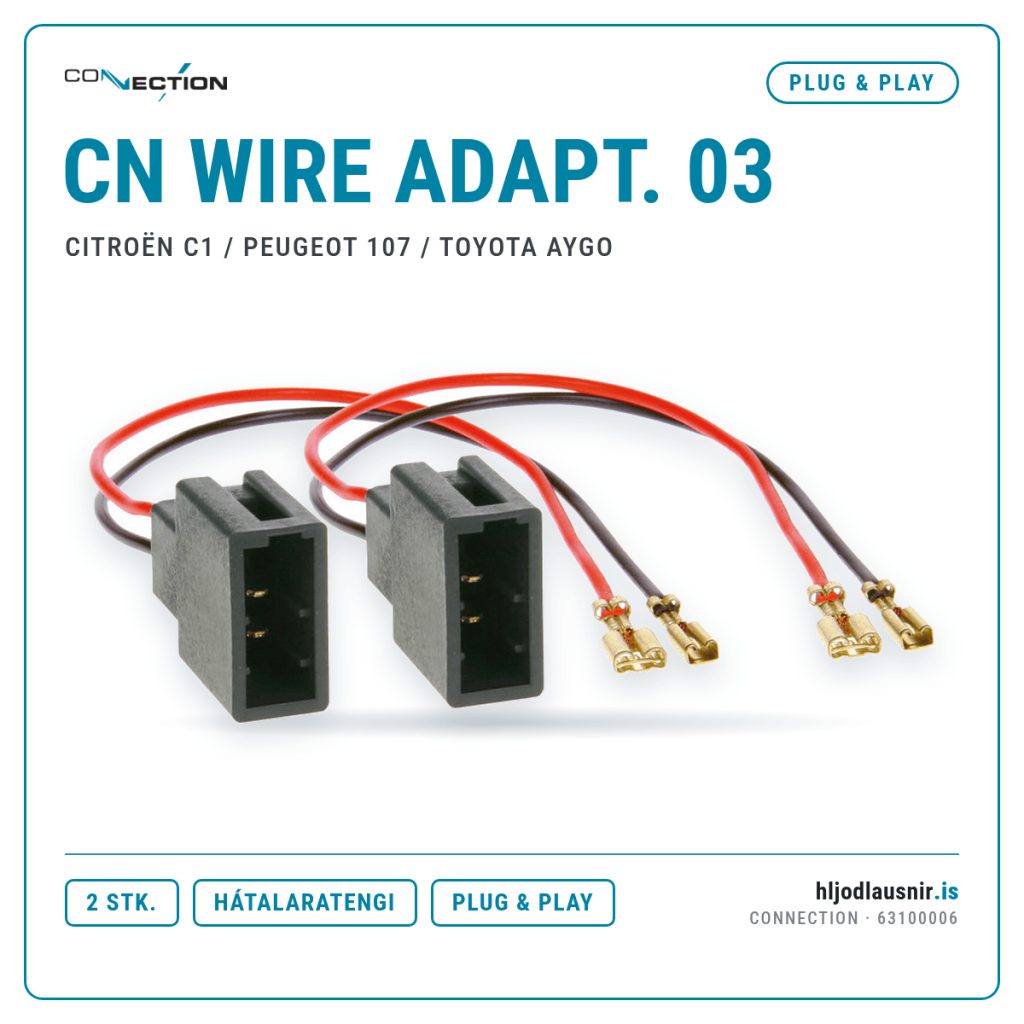 Connection CN WIRE ADAPT. 03 – Citroën C1 / Peugeot 107 / Toyota Aygo