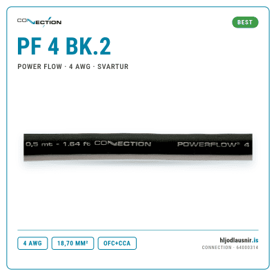 Connection PF 4 BK.2 – Power Flow · 4 AWG · svartur