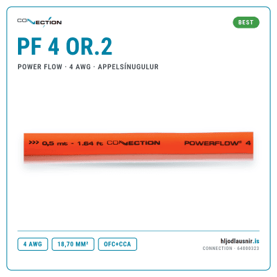 Connection PF 4 OR.2 – Power Flow · 4 AWG · appelsínugulur