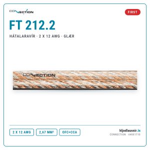Connection FT 212.2 – Hátalaravír · 2 x 12 AWG · glær