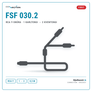 Connection FSF 030.2 – RCA Y-snúra · 1 karltengi → 2 kventengi