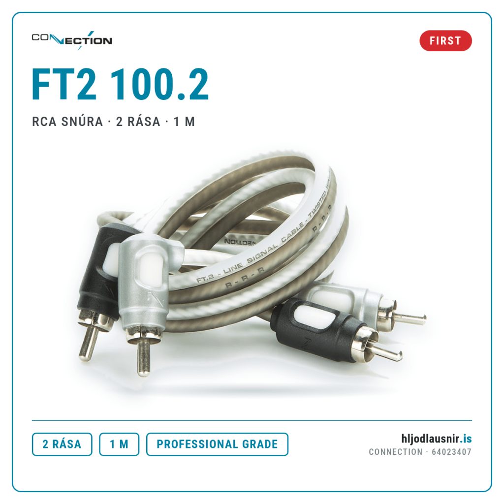 Connection FT2 100.2 – RCA snúra · 2 rása · 1 m