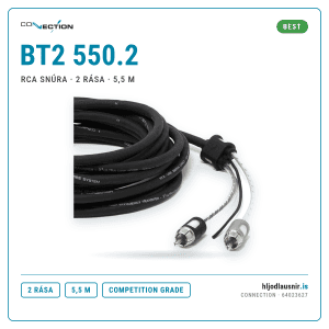Connection BT2 550.2 – RCA snúra · 2 rása · 5,5 m