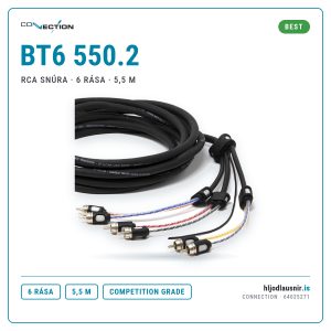Connection BT6 550.2 – RCA snúra · 6 rása · 5,5 m