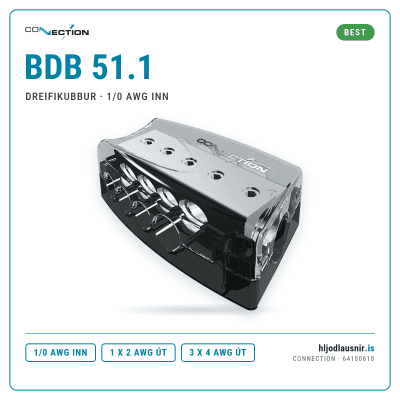 Connection BDB 51.1 – Dreifikubbur · 1/0 AWG inn